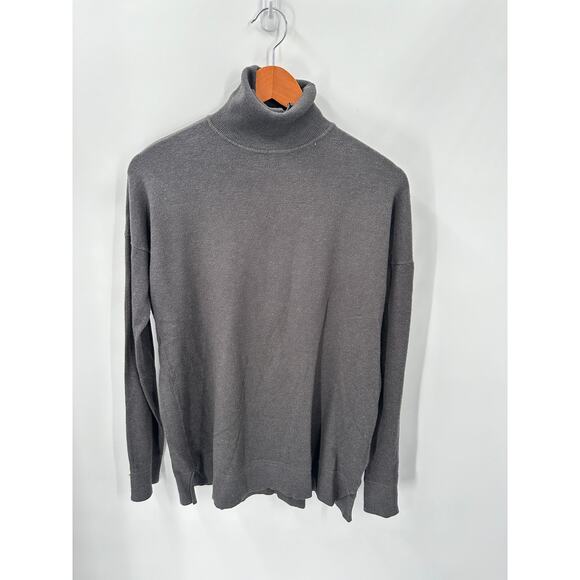 Jolie Gray Turtleneck Cashmere Blend Sweater // S - Picture 1 of 7